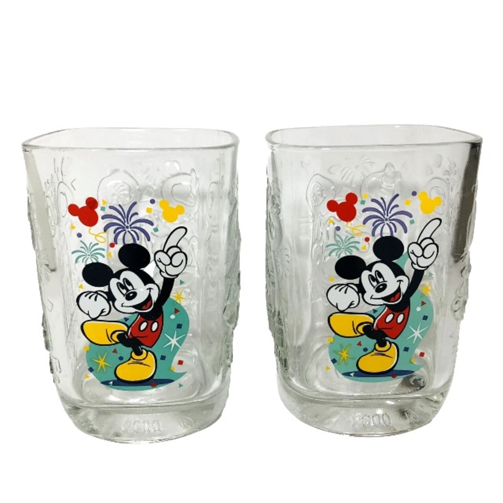Vintage Mickey Mouse McDonald’s Glasses 2000 Walt Disney Celebration